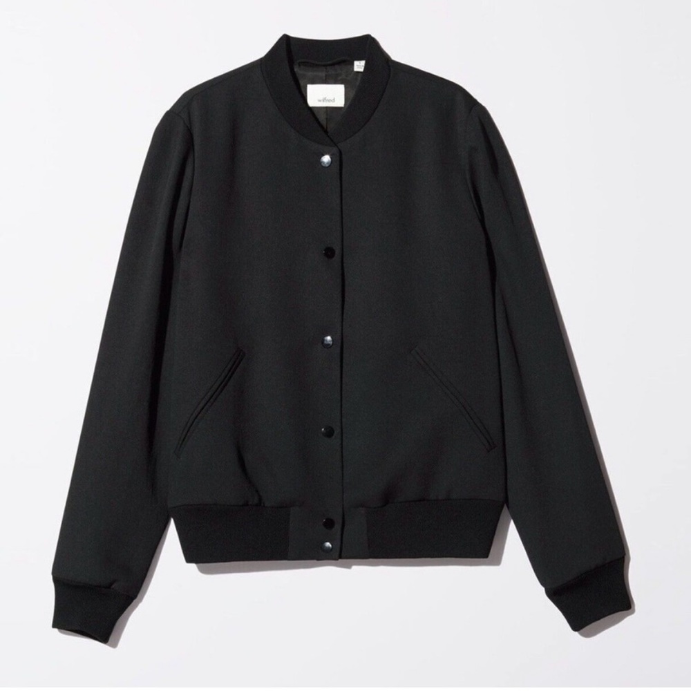 Wilfred Classic Black Bomber Jacket